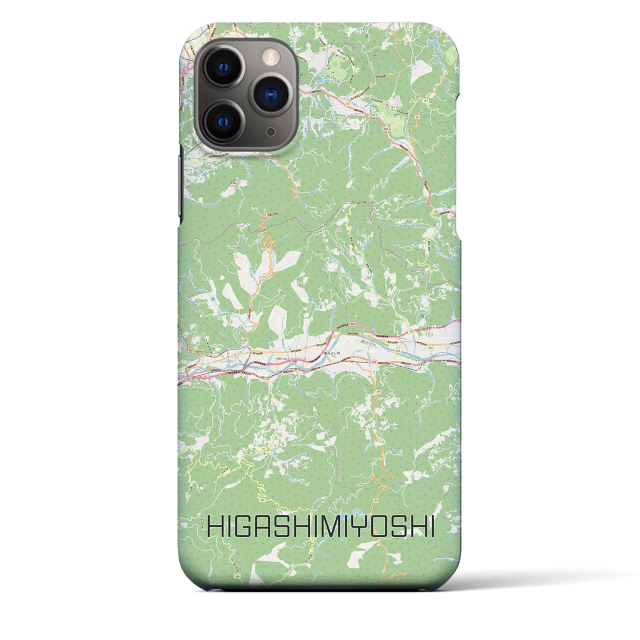 【東みよし(徳島県)】地図柄iPhoneケース(バックカバータイプ)