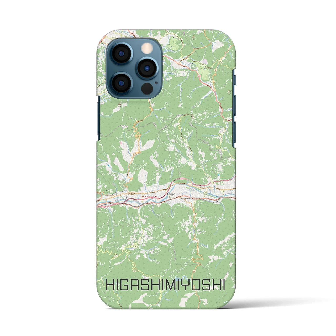 【東みよし(徳島県)】地図柄iPhoneケース(バックカバータイプ)