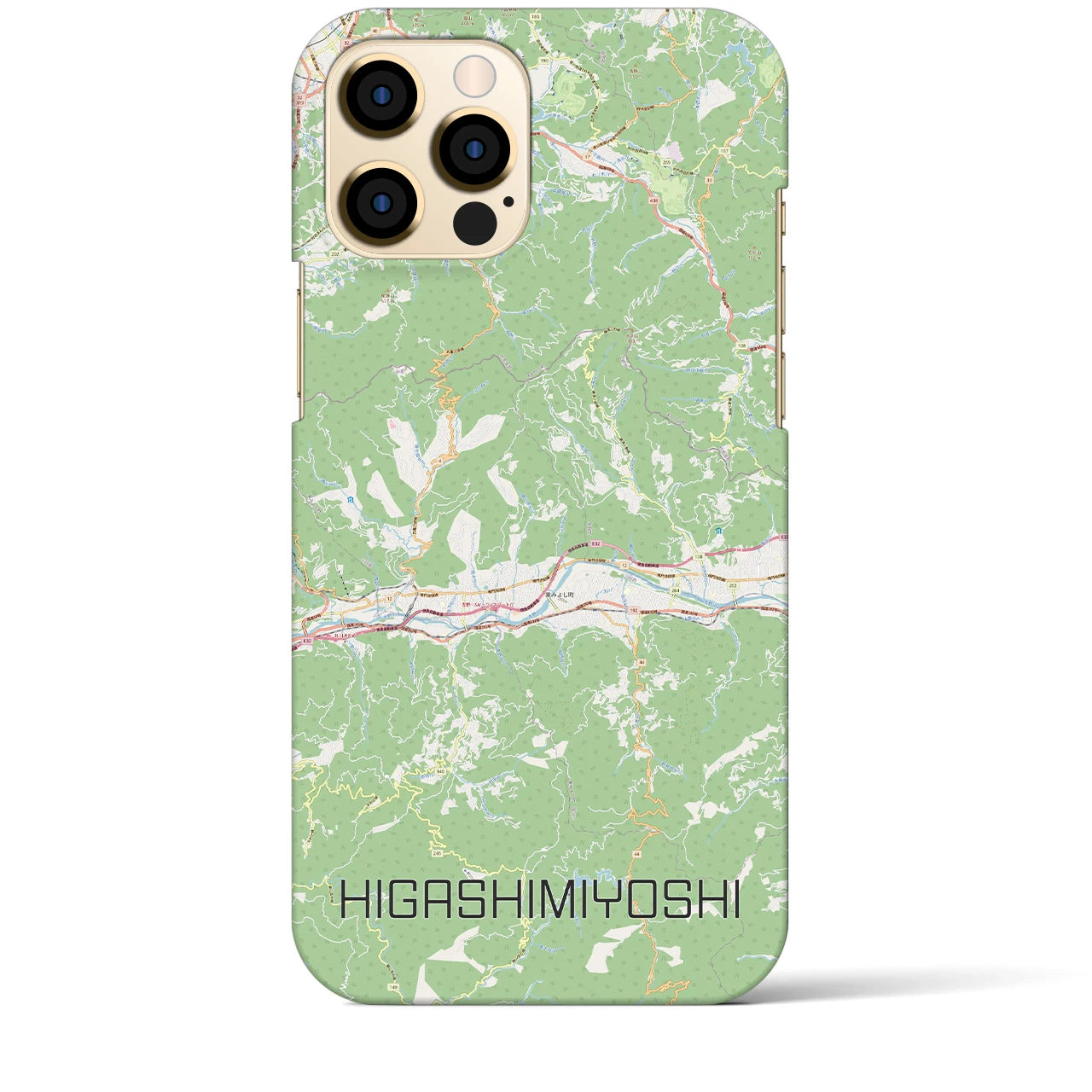【東みよし(徳島県)】地図柄iPhoneケース(バックカバータイプ)