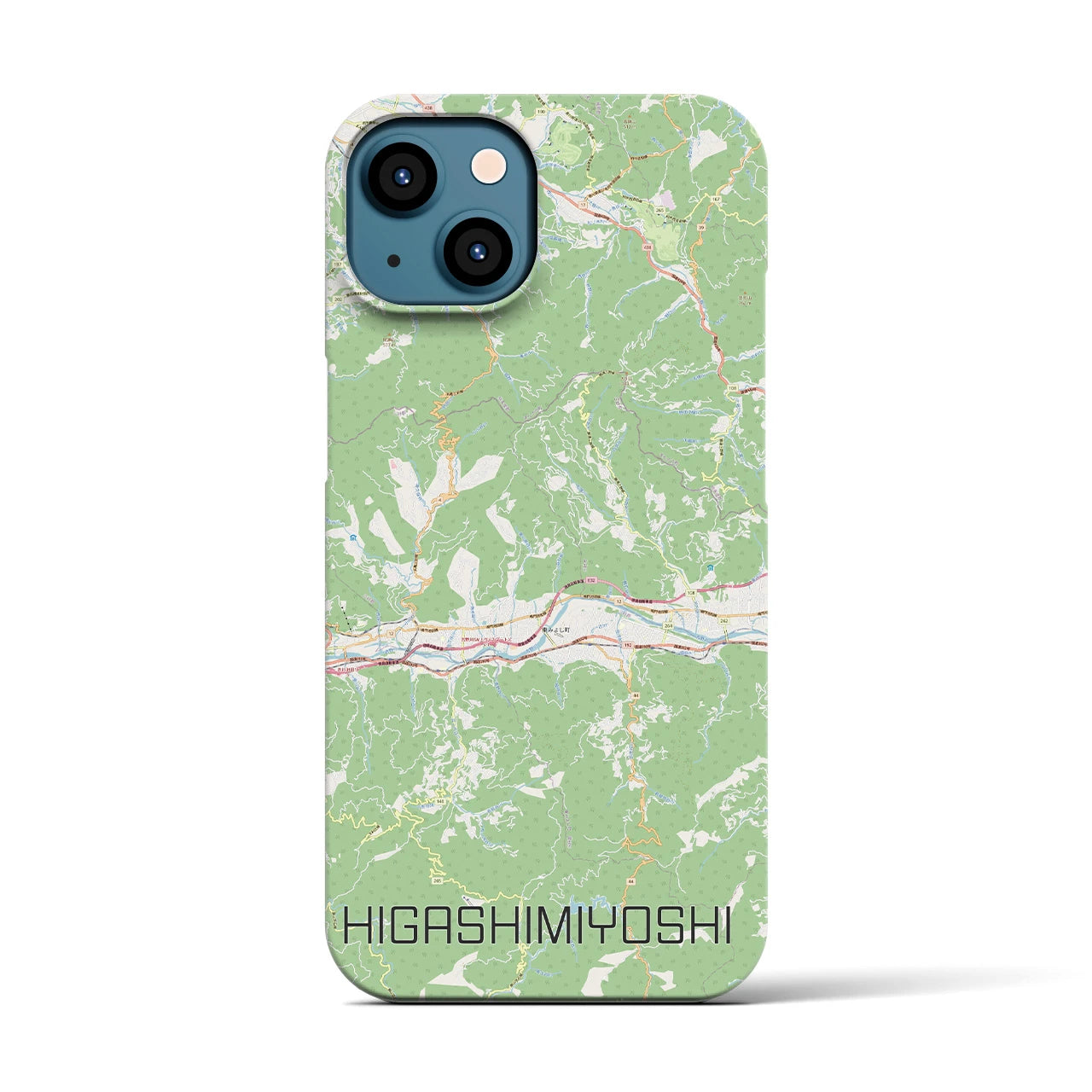 【東みよし(徳島県)】地図柄iPhoneケース(バックカバータイプ)