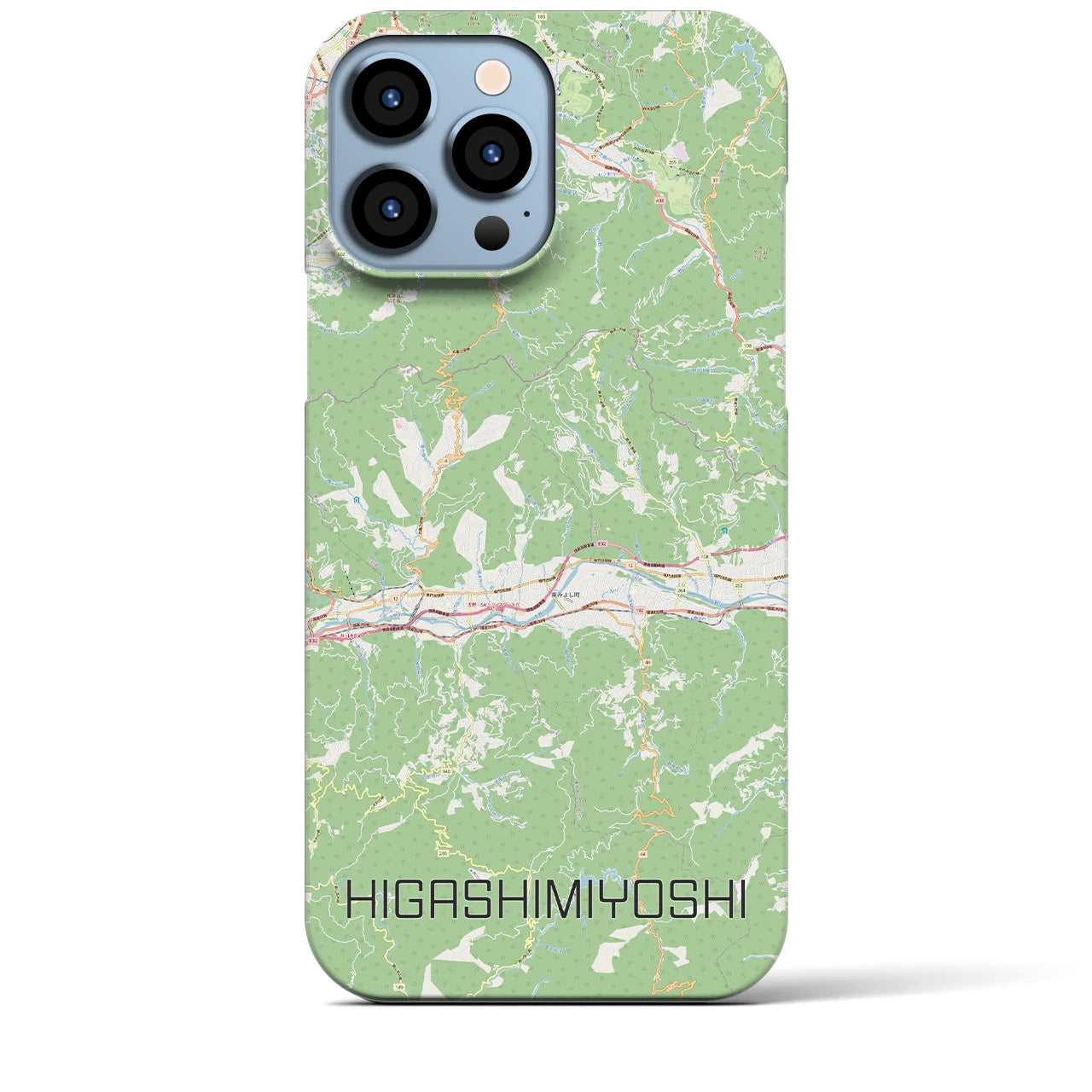 【東みよし(徳島県)】地図柄iPhoneケース(バックカバータイプ)