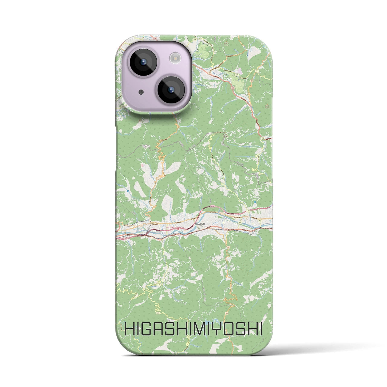 【東みよし(徳島県)】地図柄iPhoneケース(バックカバータイプ)