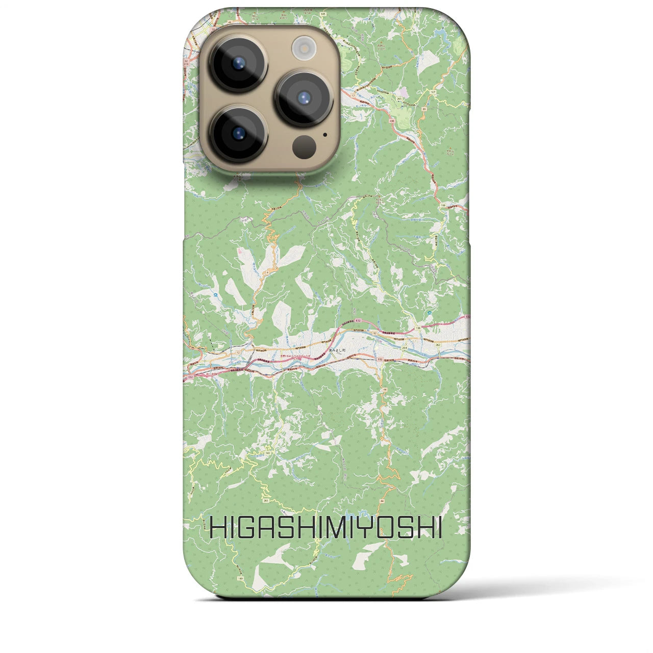 【東みよし(徳島県)】地図柄iPhoneケース(バックカバータイプ)