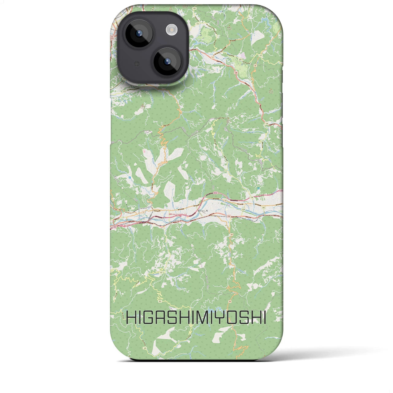 【東みよし(徳島県)】地図柄iPhoneケース(バックカバータイプ)