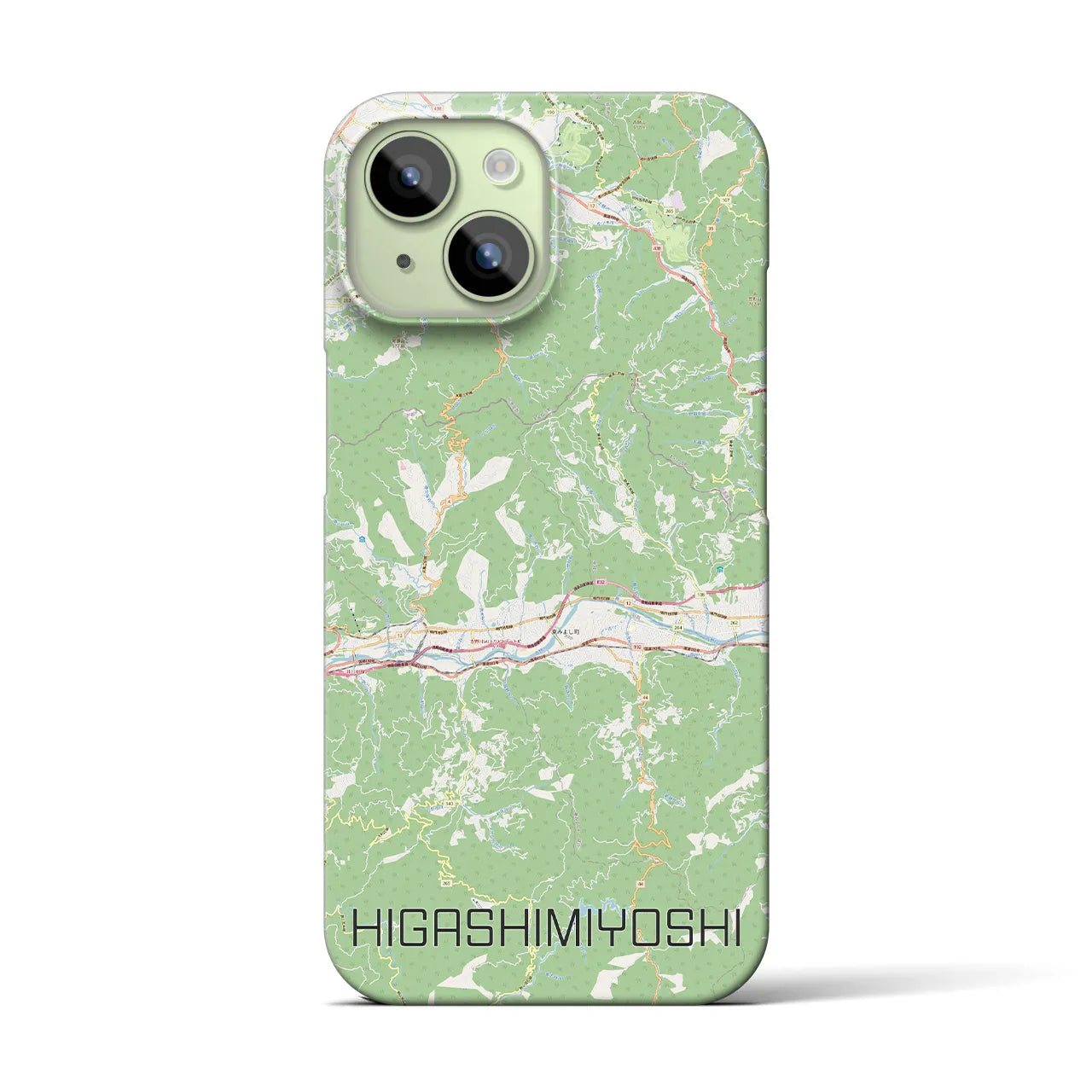 【東みよし(徳島県)】地図柄iPhoneケース(バックカバータイプ)
