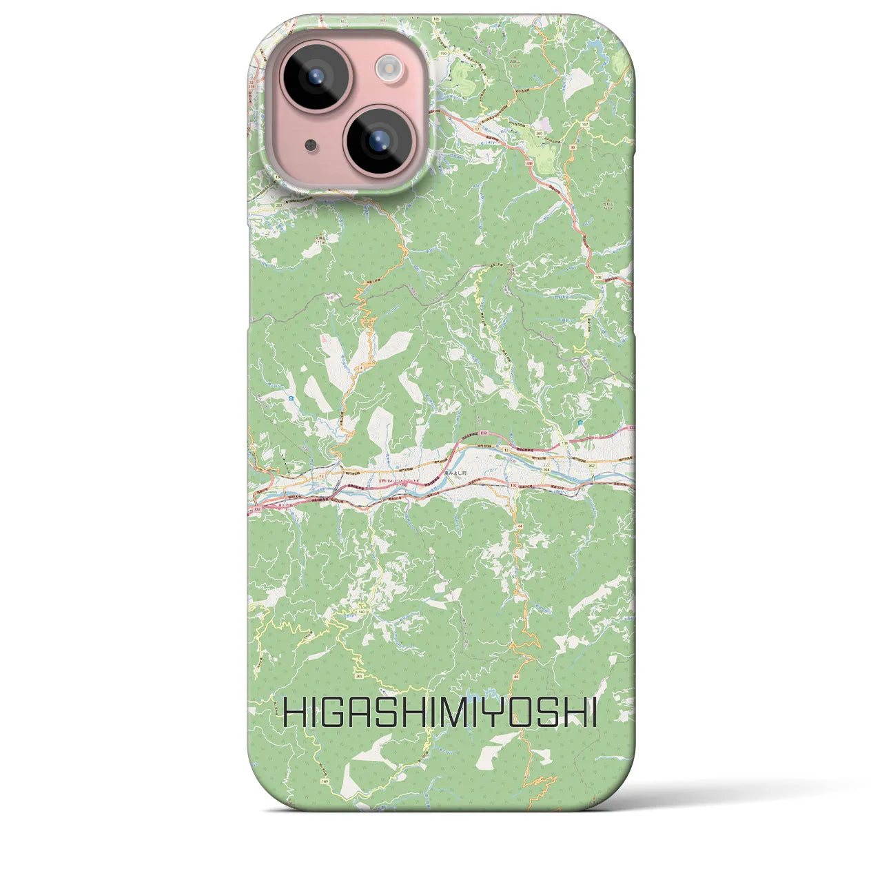 【東みよし(徳島県)】地図柄iPhoneケース(バックカバータイプ)