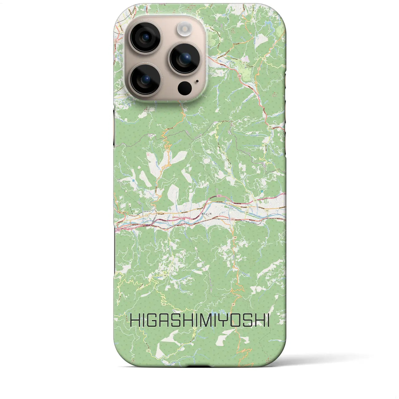 【東みよし(徳島県)】地図柄iPhoneケース(バックカバータイプ)