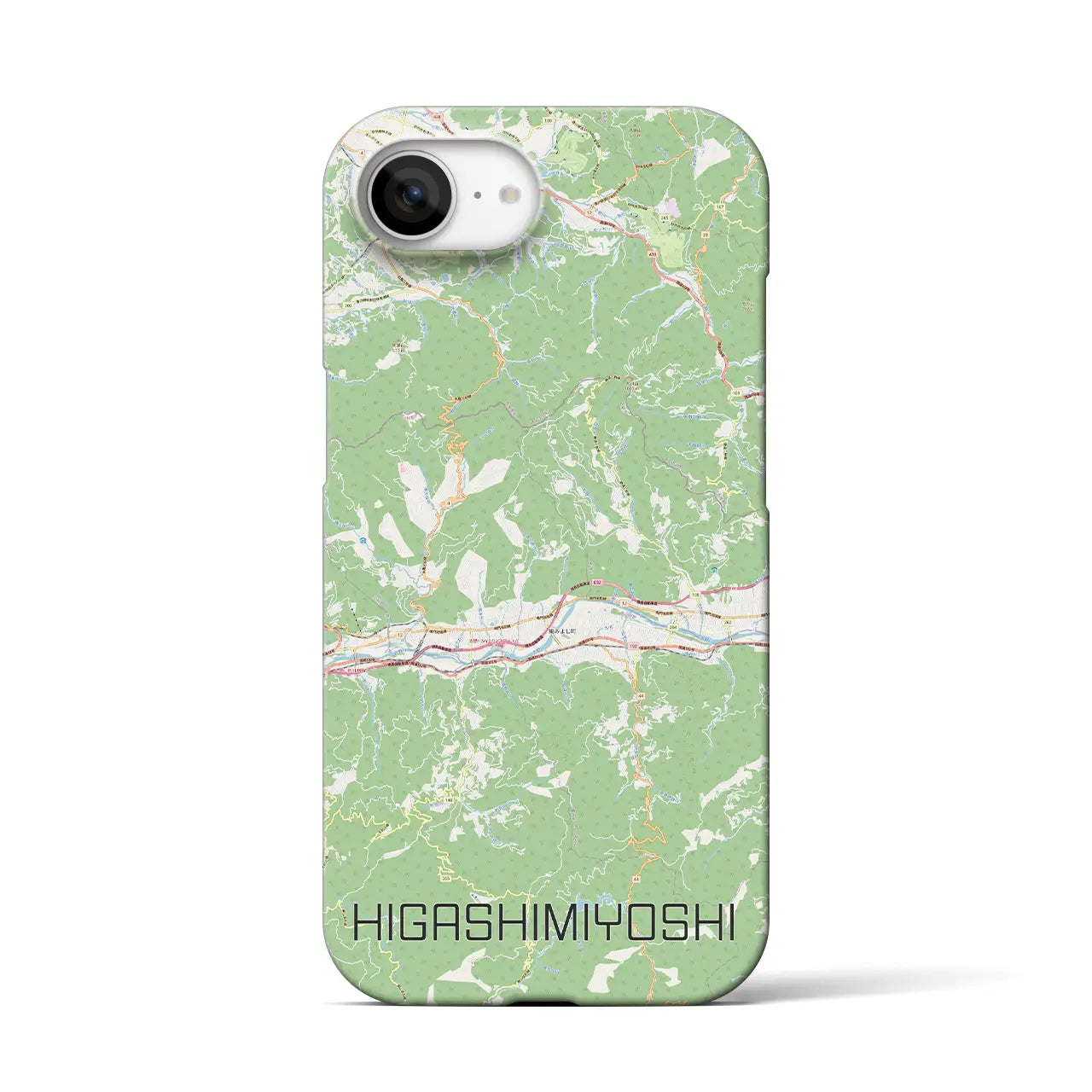 【東みよし(徳島県)】地図柄iPhoneケース(バックカバータイプ)