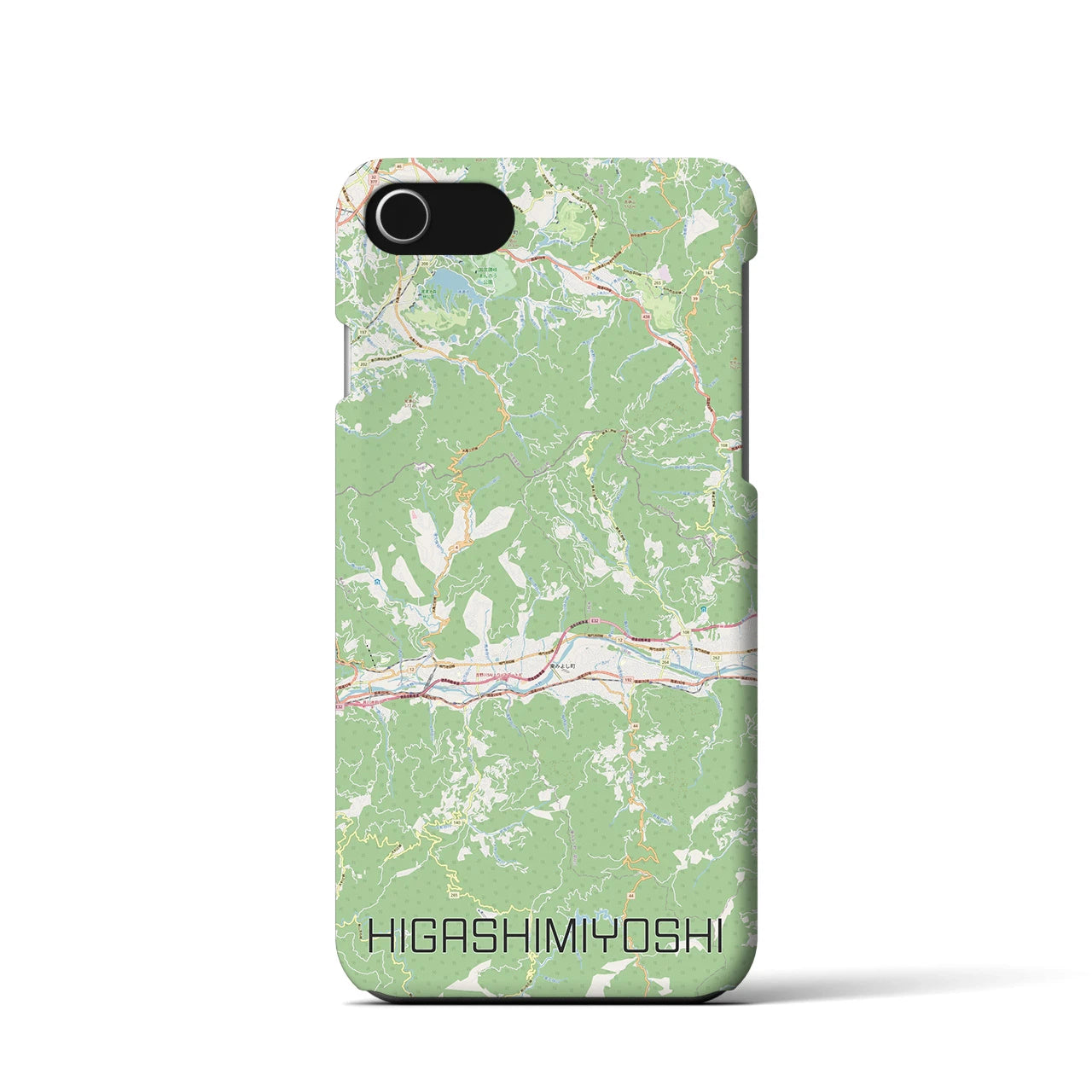 【東みよし(徳島県)】地図柄iPhoneケース(バックカバータイプ)