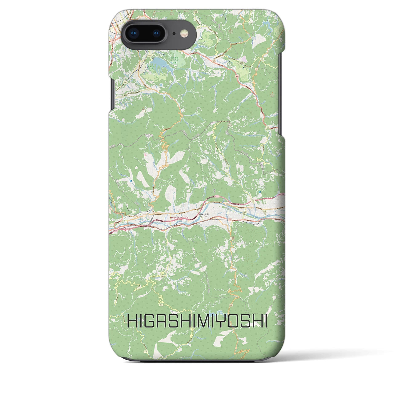 【東みよし(徳島県)】地図柄iPhoneケース(バックカバータイプ)