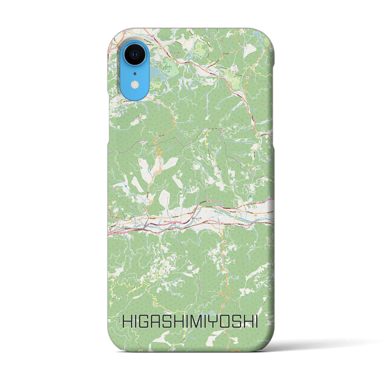 【東みよし(徳島県)】地図柄iPhoneケース(バックカバータイプ)