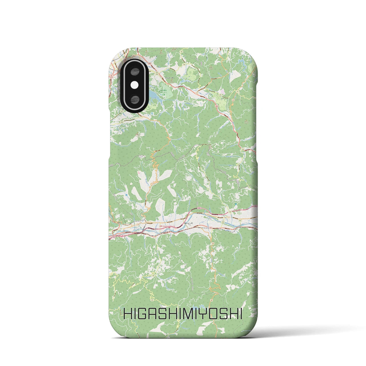 【東みよし(徳島県)】地図柄iPhoneケース(バックカバータイプ)