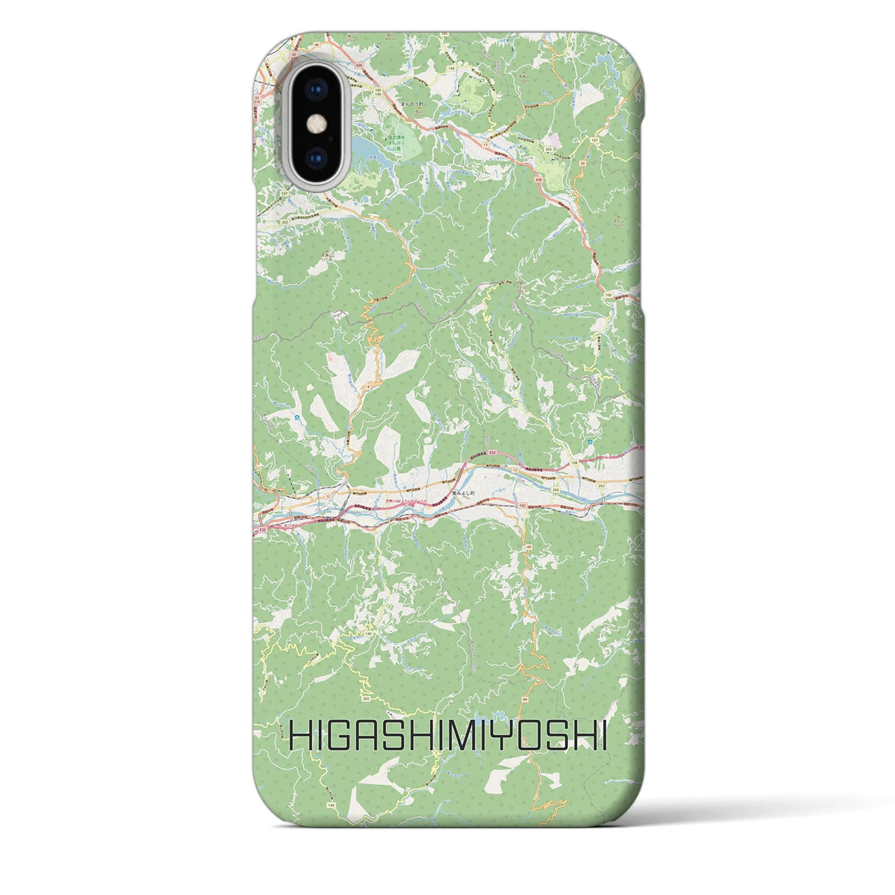 【東みよし(徳島県)】地図柄iPhoneケース(バックカバータイプ)