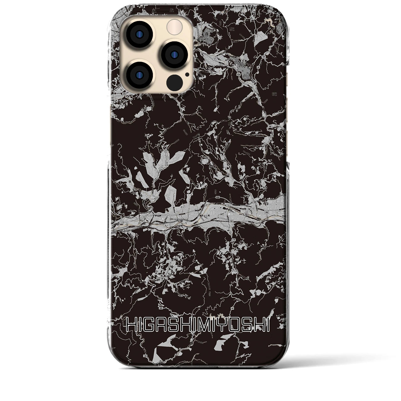 【東みよし(徳島県)】地図柄iPhoneケース(クリアタイプ)