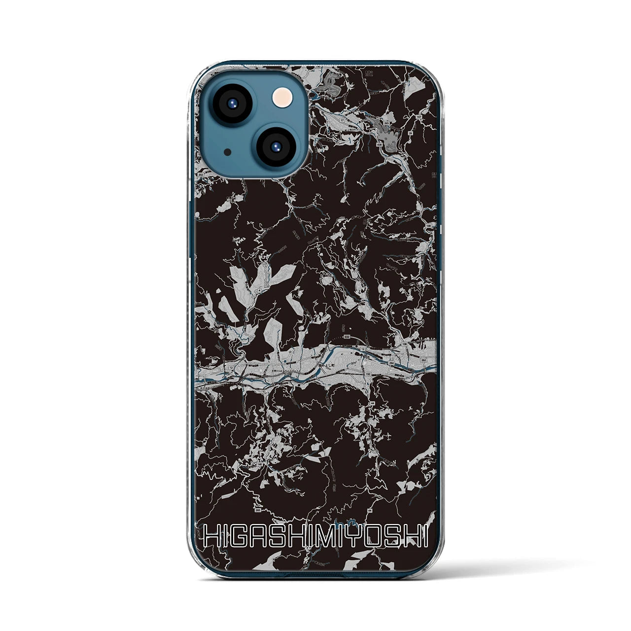 【東みよし(徳島県)】地図柄iPhoneケース(クリアタイプ)