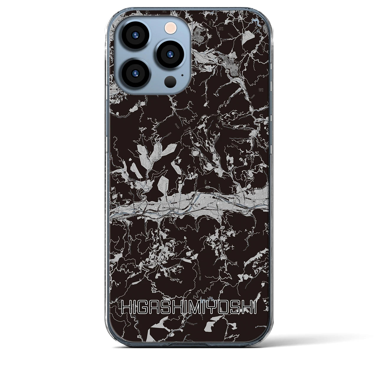 【東みよし(徳島県)】地図柄iPhoneケース(クリアタイプ)