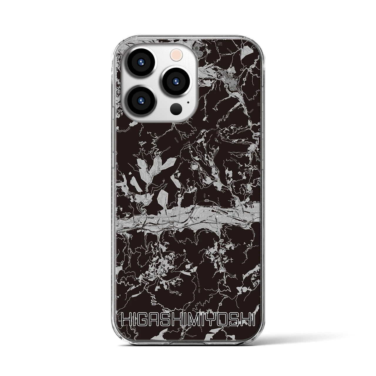 【東みよし(徳島県)】地図柄iPhoneケース(クリアタイプ)