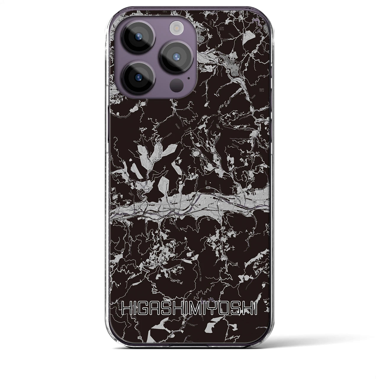 【東みよし(徳島県)】地図柄iPhoneケース(クリアタイプ)