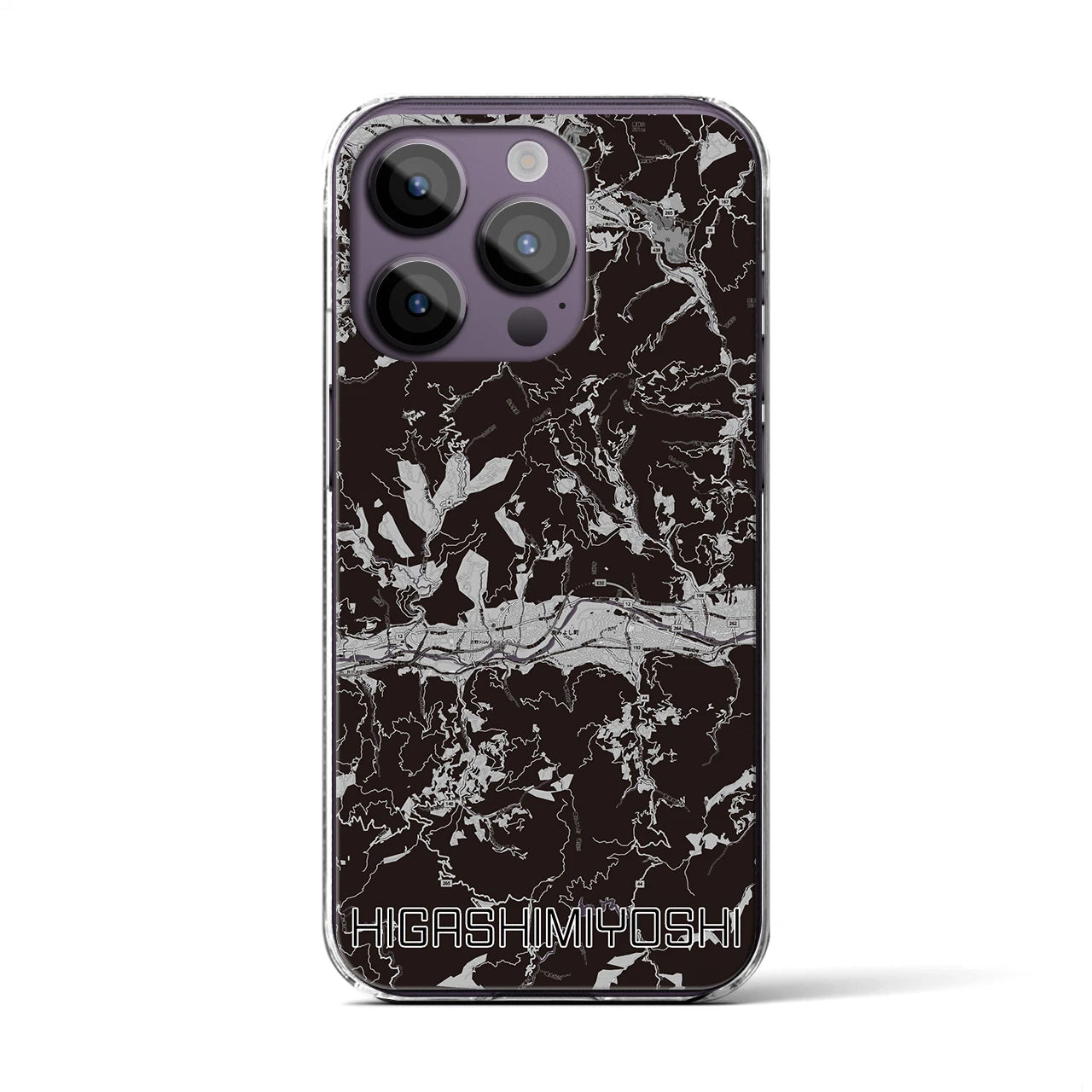 【東みよし(徳島県)】地図柄iPhoneケース(クリアタイプ)