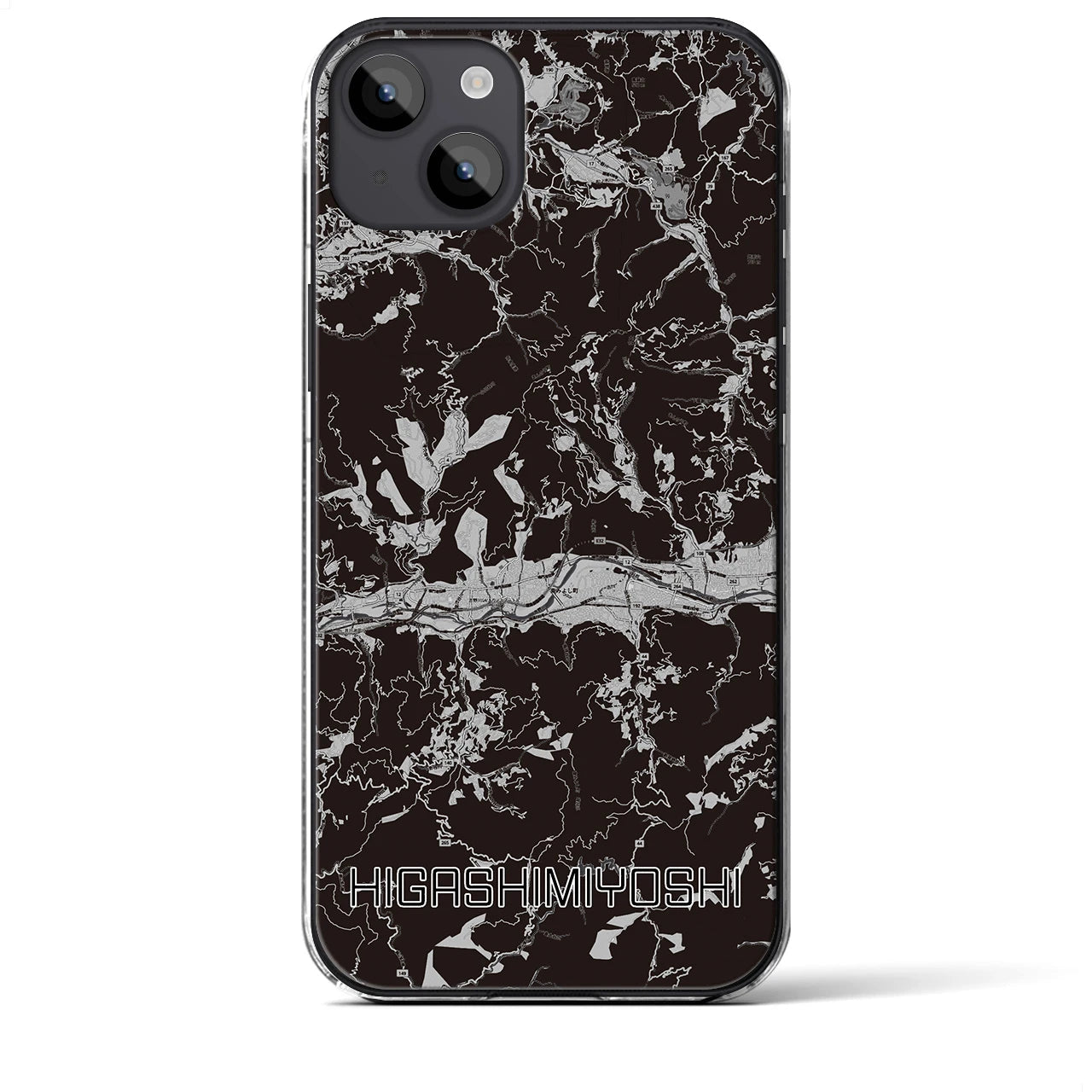 【東みよし(徳島県)】地図柄iPhoneケース(クリアタイプ)