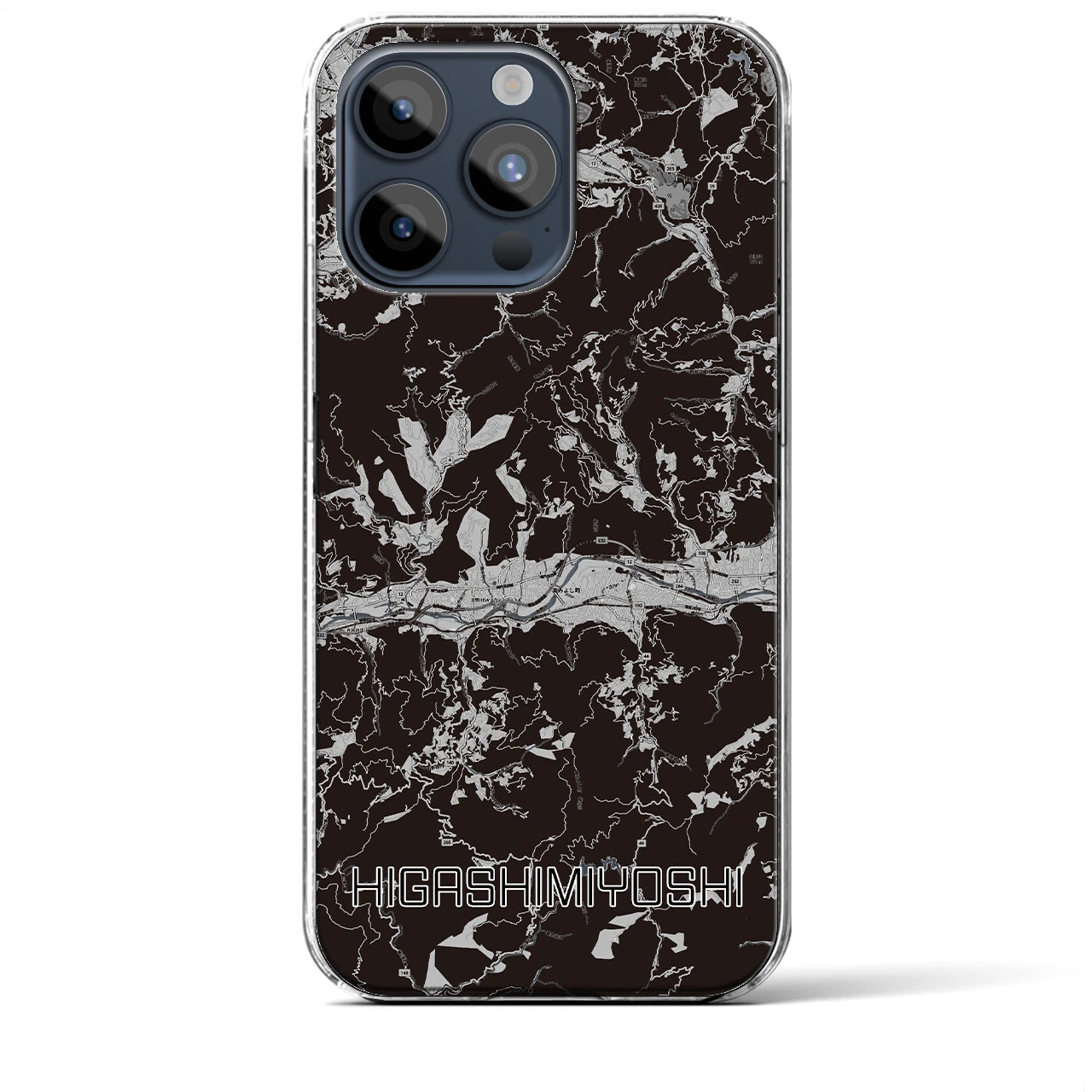 【東みよし(徳島県)】地図柄iPhoneケース(クリアタイプ)