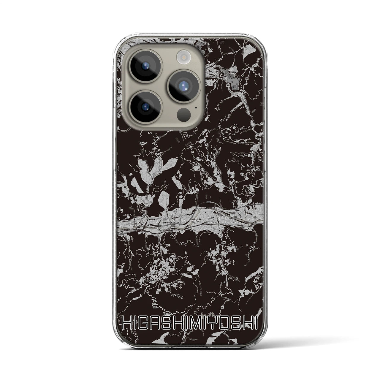 【東みよし(徳島県)】地図柄iPhoneケース(クリアタイプ)