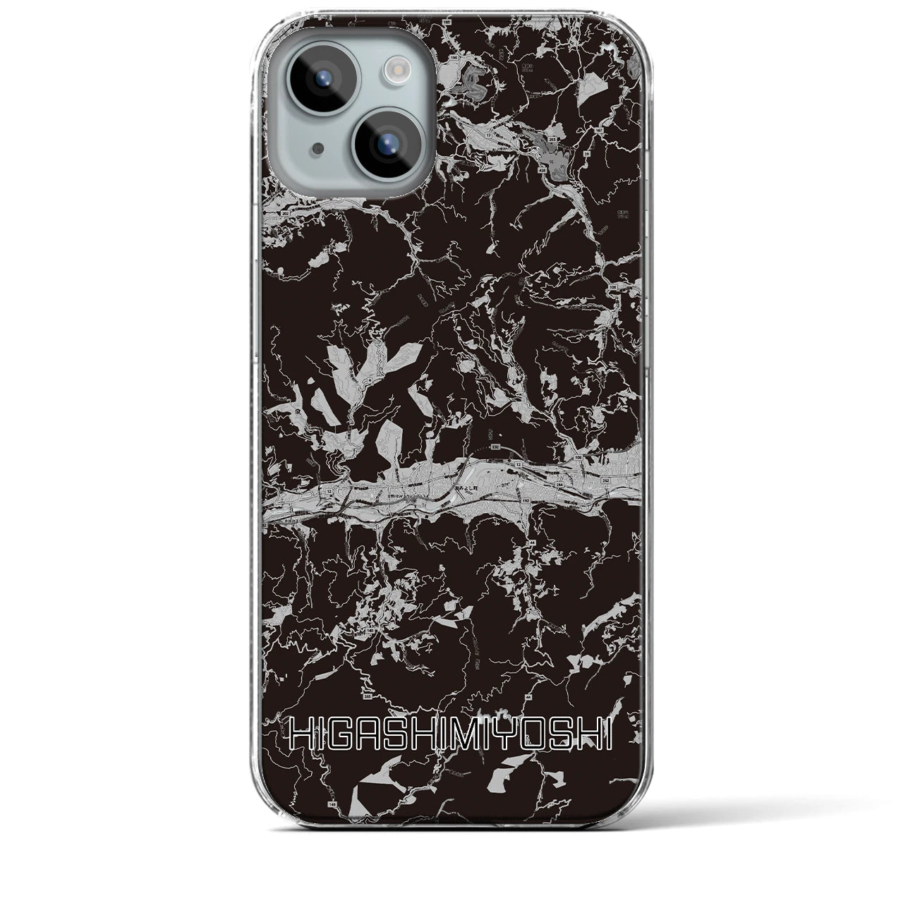 【東みよし(徳島県)】地図柄iPhoneケース(クリアタイプ)