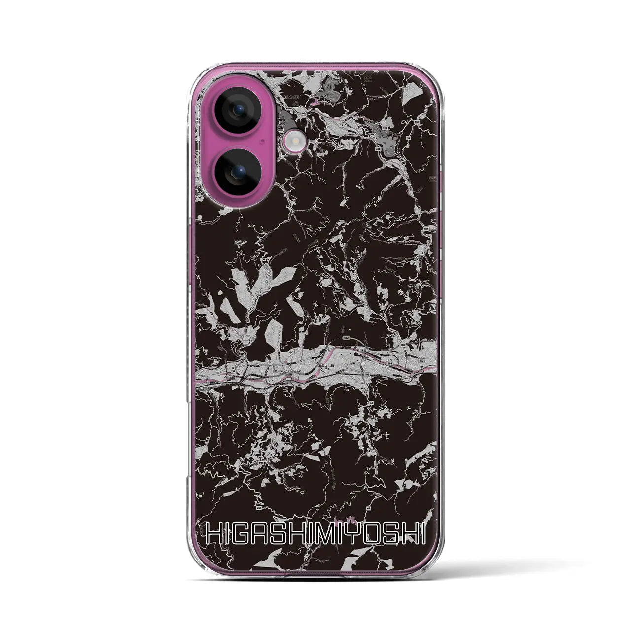 【東みよし(徳島県)】地図柄iPhoneケース(クリアタイプ)