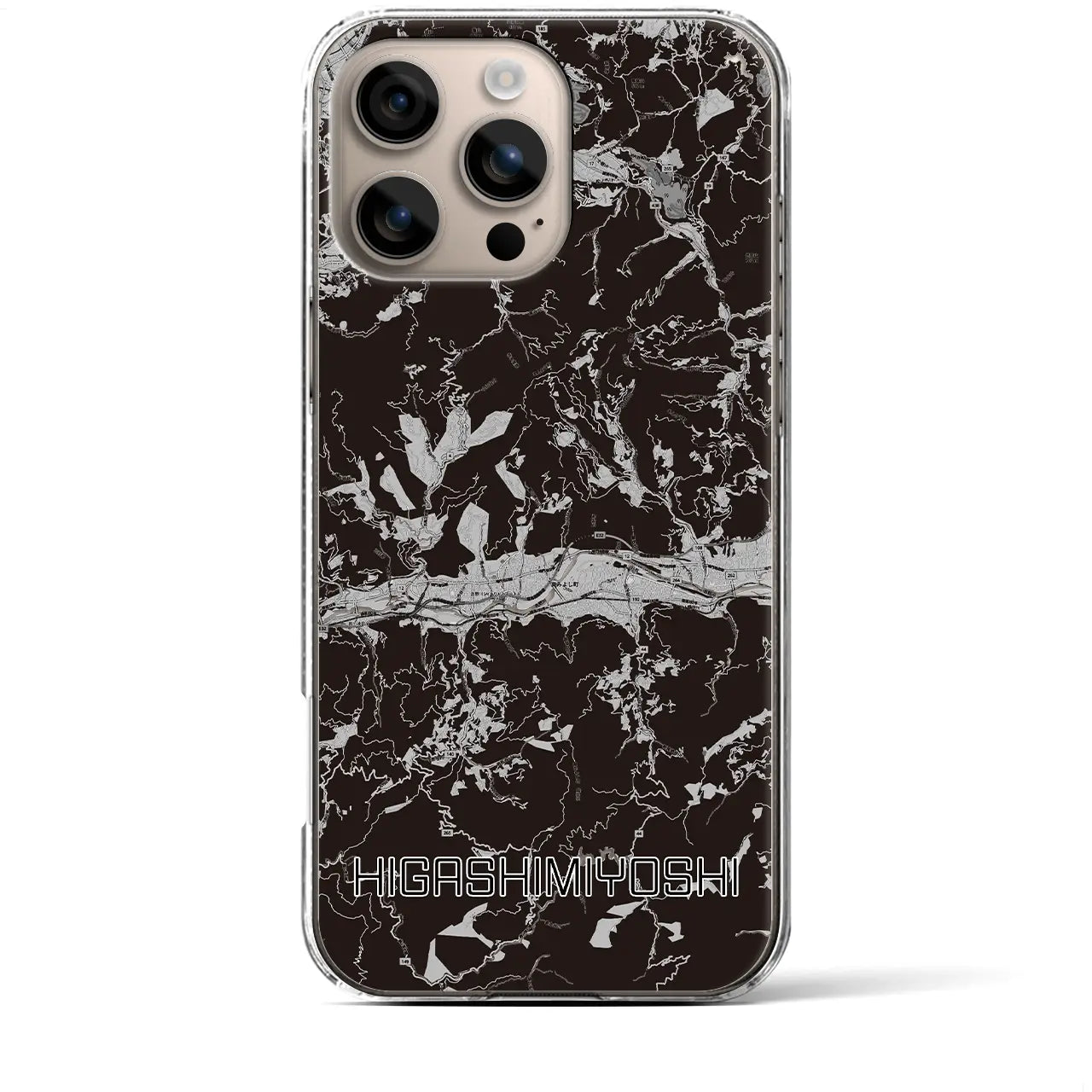 【東みよし(徳島県)】地図柄iPhoneケース(クリアタイプ)