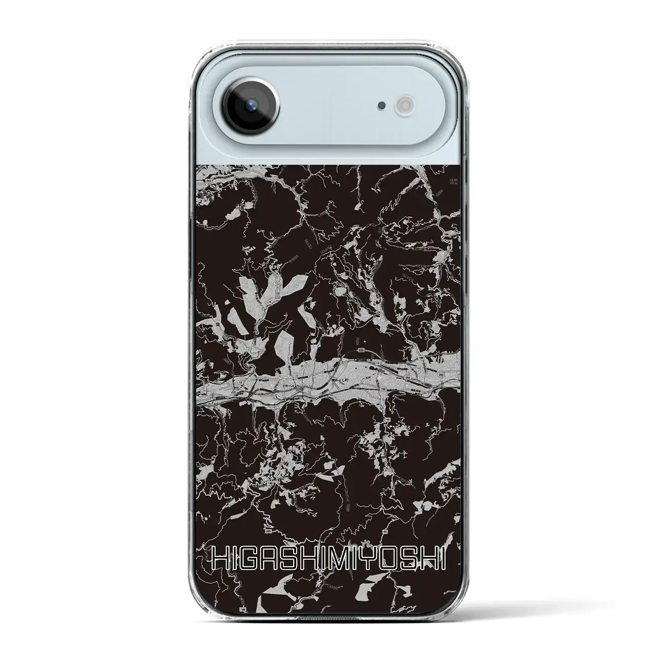 【東みよし(徳島県)】地図柄iPhoneケース(クリアタイプ)