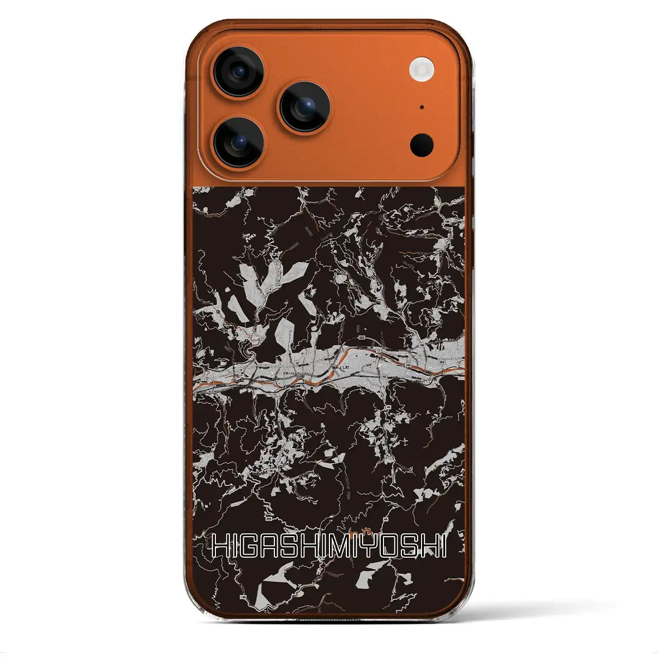 【東みよし(徳島県)】地図柄iPhoneケース(クリアタイプ)