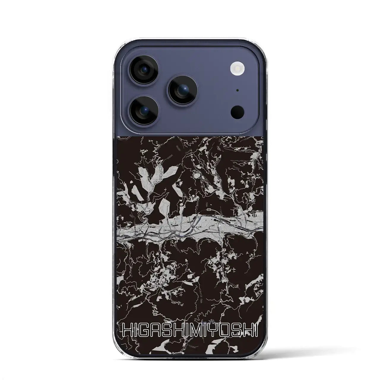 【東みよし(徳島県)】地図柄iPhoneケース(クリアタイプ)