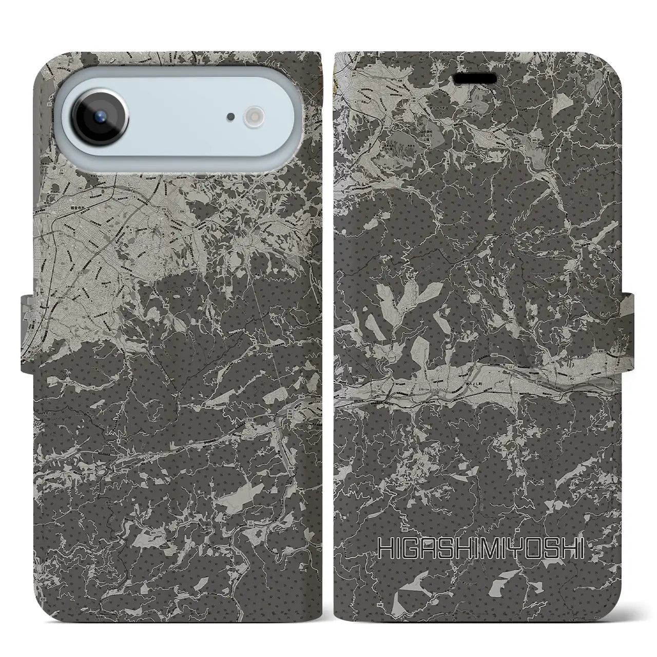 【東みよし(徳島県)】地図柄iPhoneケース(手帳タイプ)