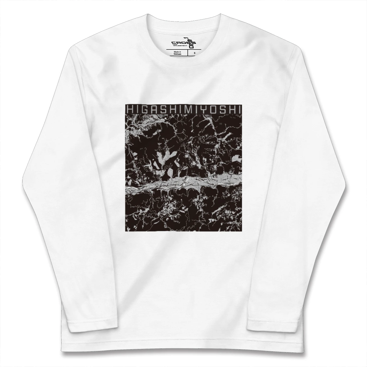 【東みよし(徳島県)】地図柄ロングスリーブTシャツ