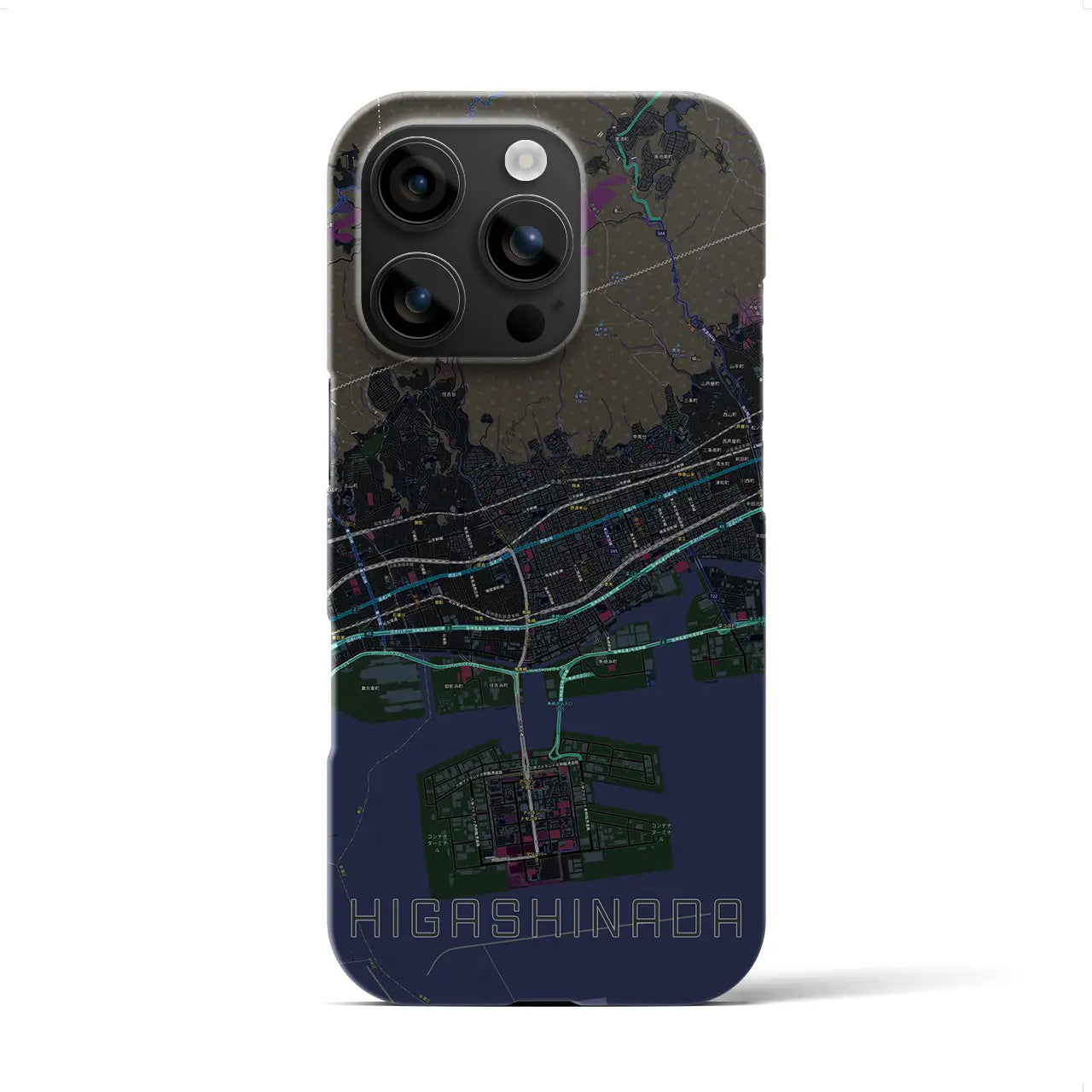 【東灘(兵庫県)】地図柄iPhoneケース(バックカバータイプ)