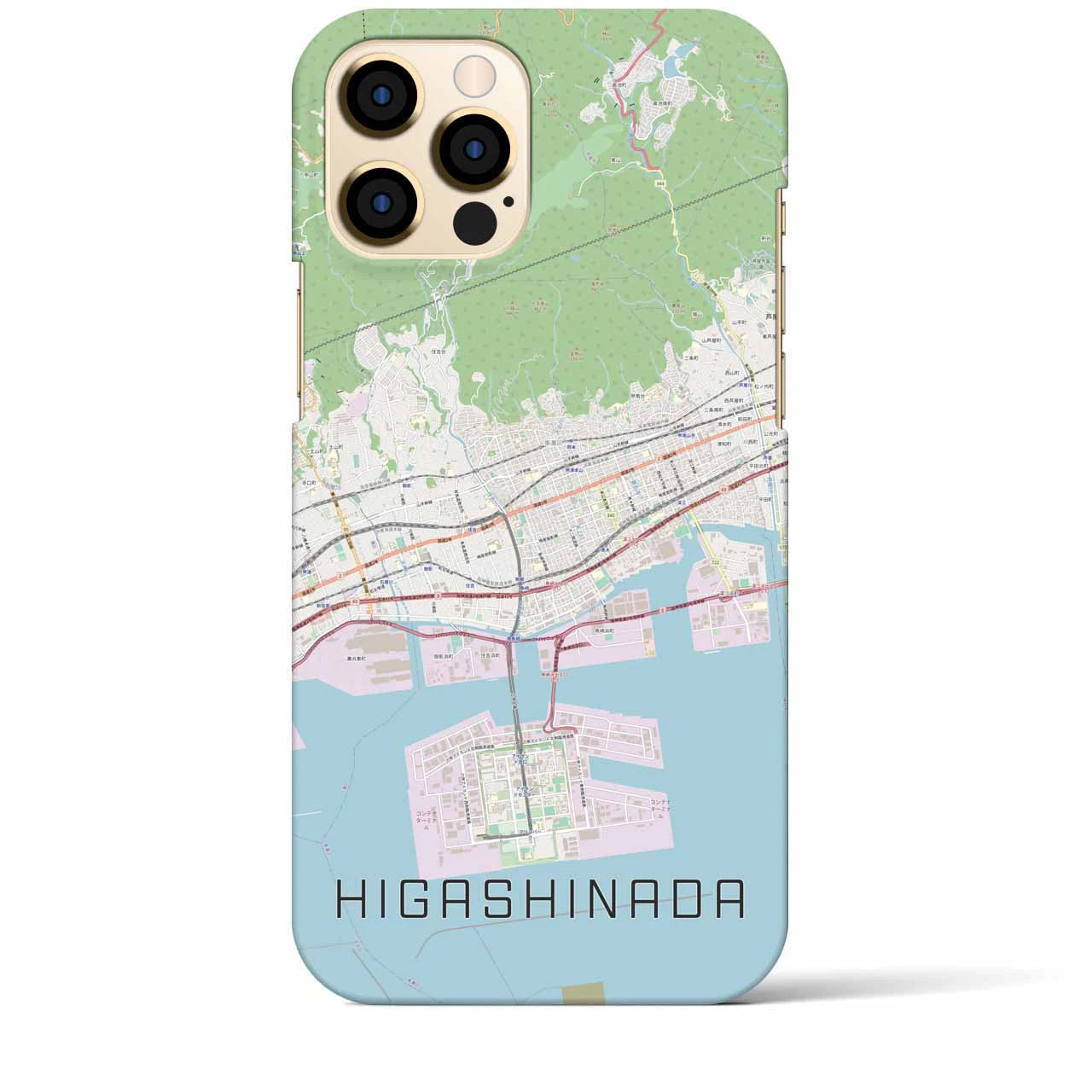 【東灘(兵庫県)】地図柄iPhoneケース(バックカバータイプ)