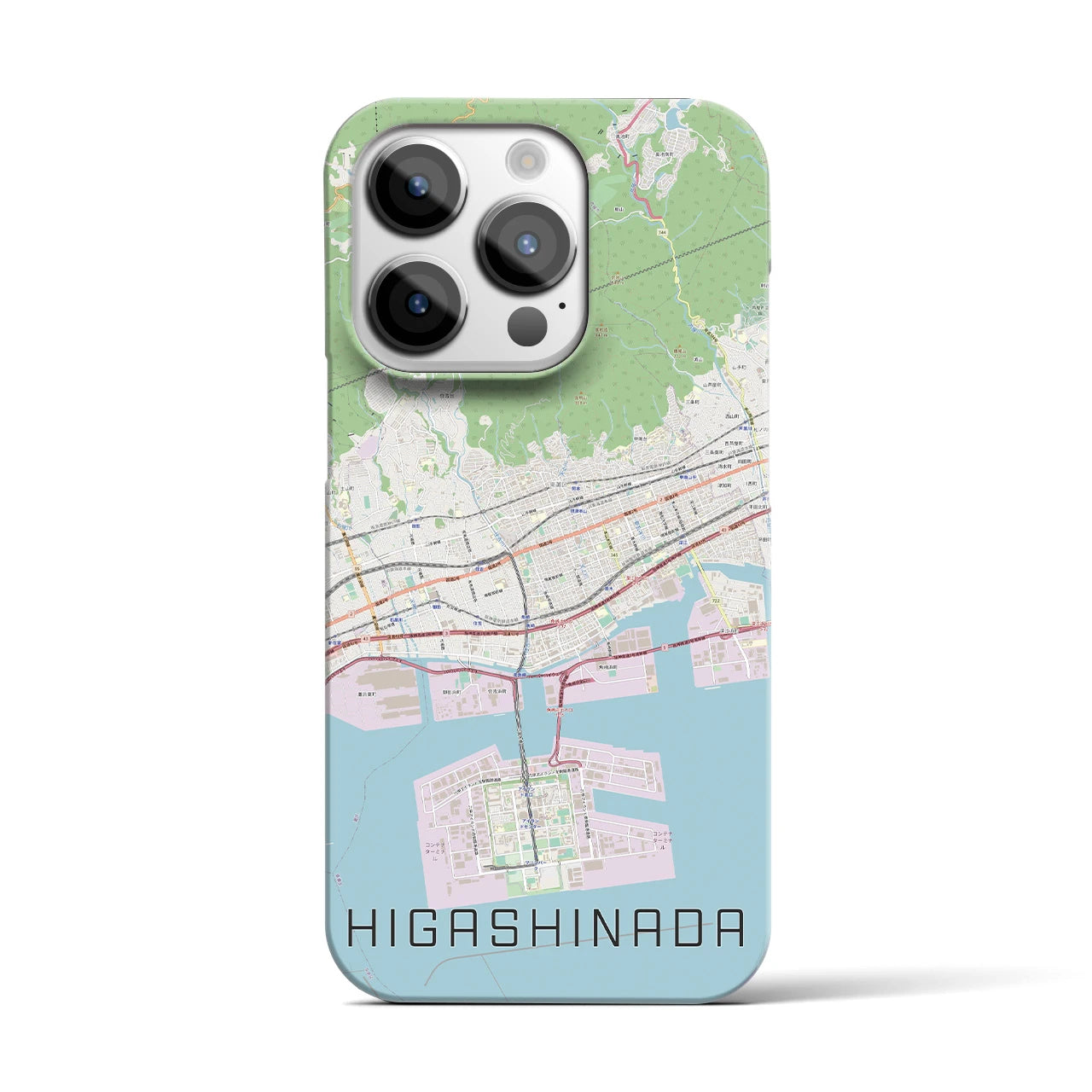 【東灘(兵庫県)】地図柄iPhoneケース(バックカバータイプ)