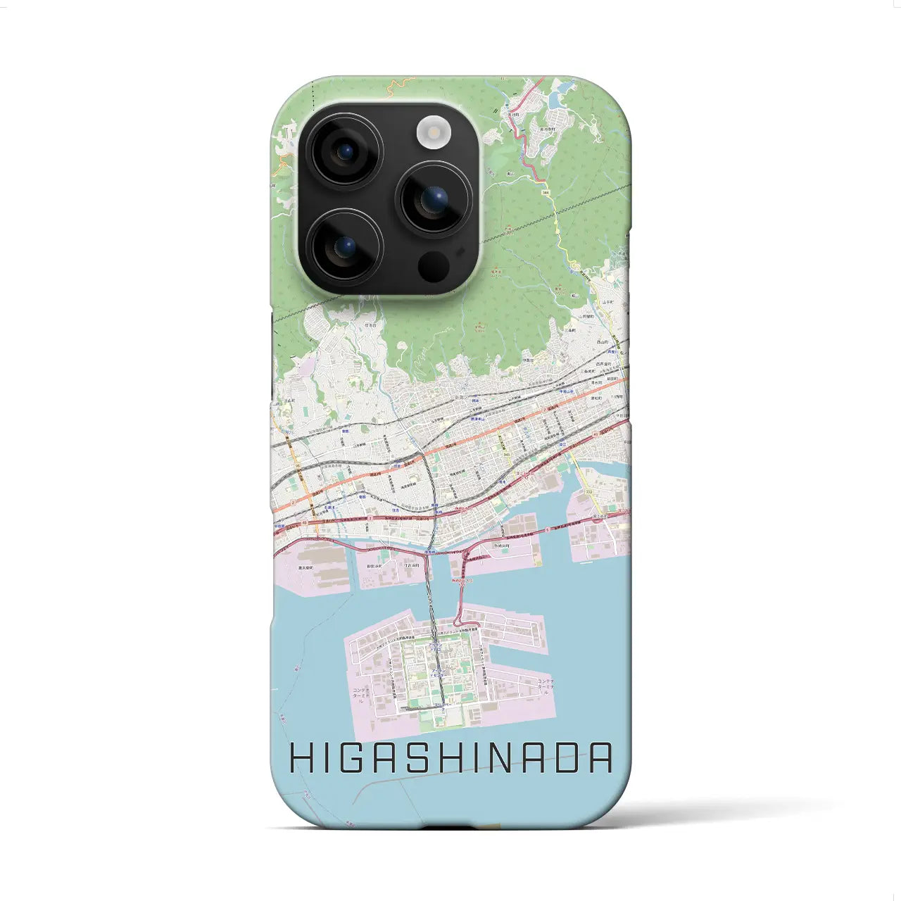 【東灘(兵庫県)】地図柄iPhoneケース(バックカバータイプ)