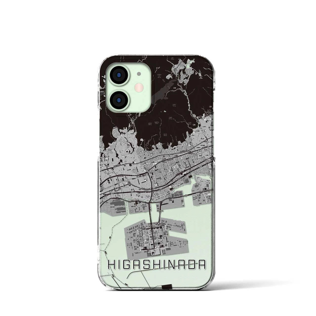 【東灘(兵庫県)】地図柄iPhoneケース(クリアタイプ)