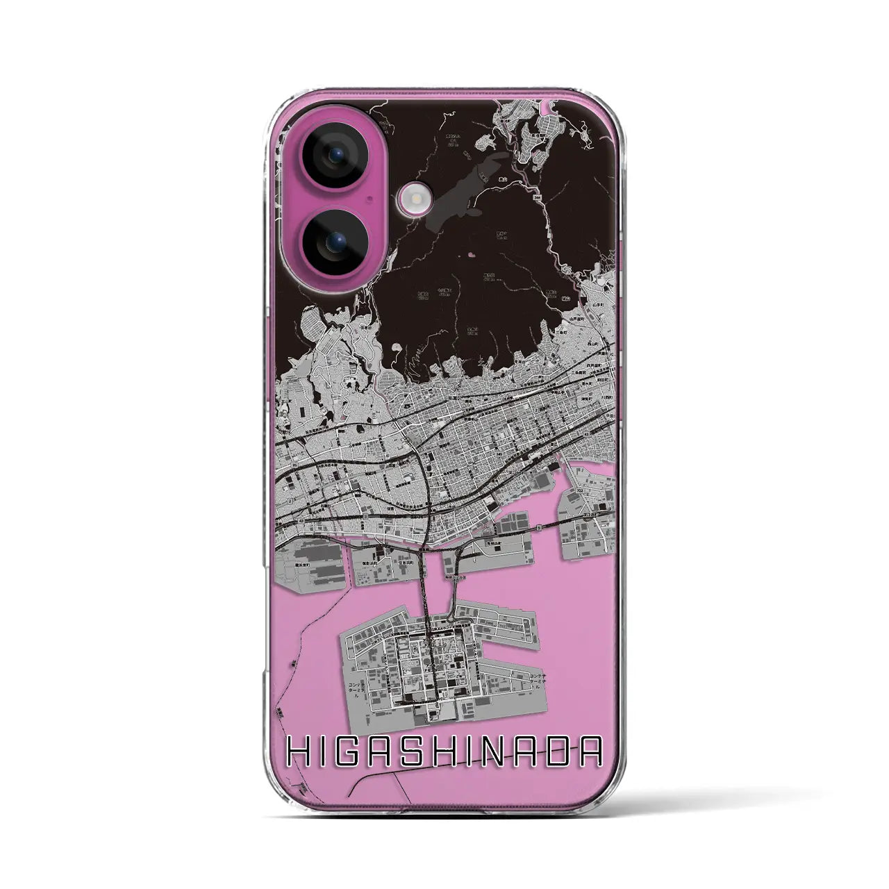 【東灘(兵庫県)】地図柄iPhoneケース(クリアタイプ)