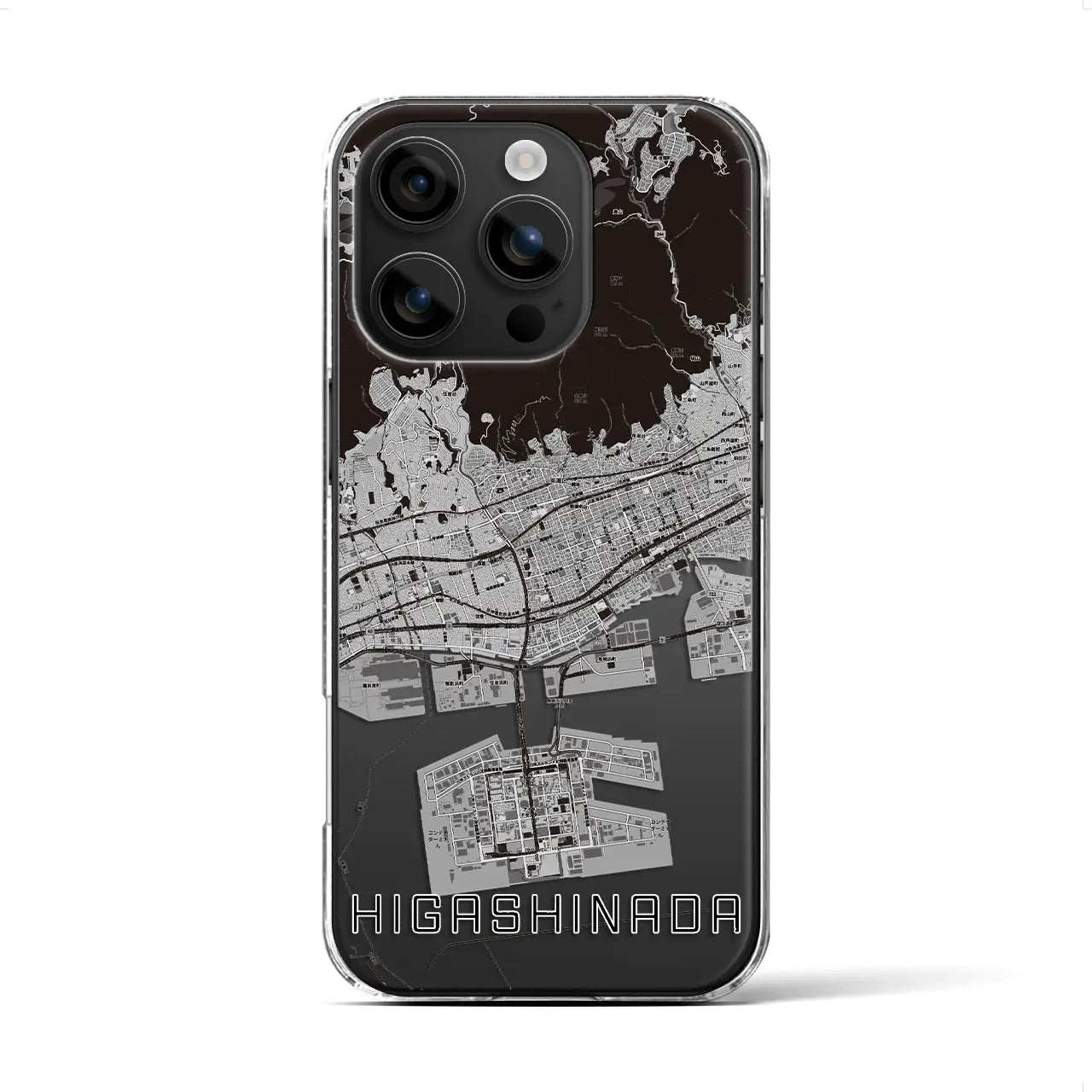 【東灘(兵庫県)】地図柄iPhoneケース(クリアタイプ)