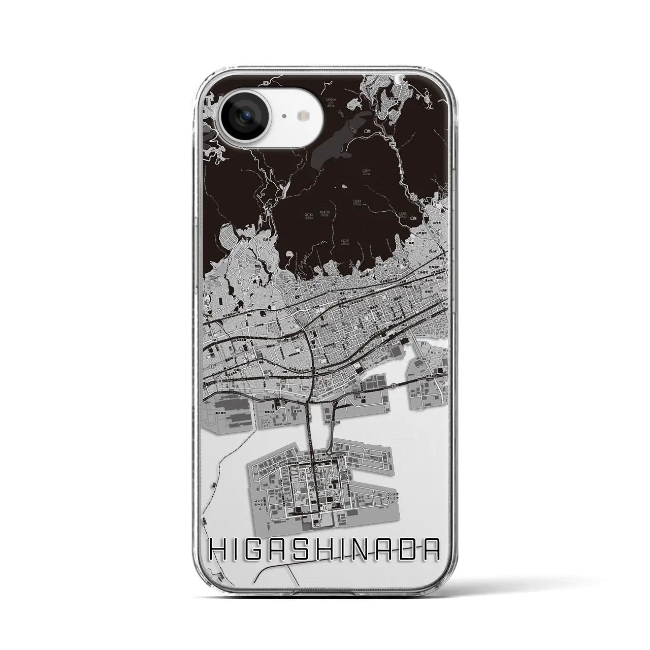 【東灘(兵庫県)】地図柄iPhoneケース(クリアタイプ)