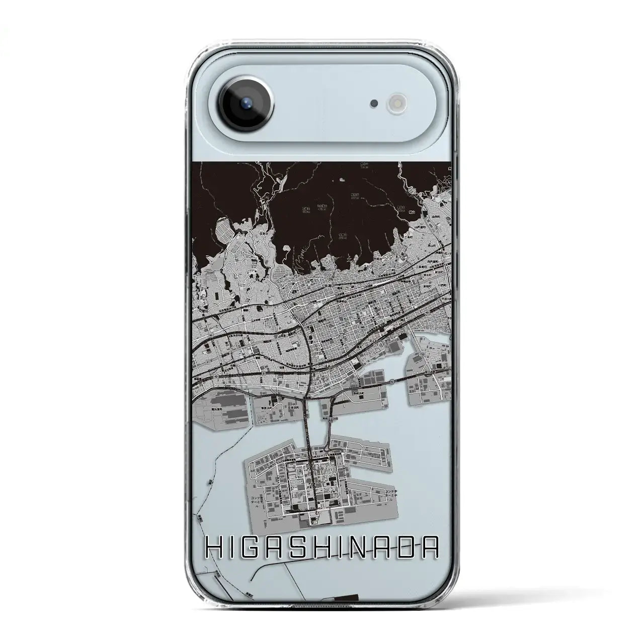 【東灘(兵庫県)】地図柄iPhoneケース(クリアタイプ)