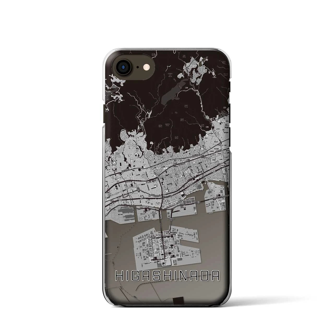 【東灘(兵庫県)】地図柄iPhoneケース(クリアタイプ)