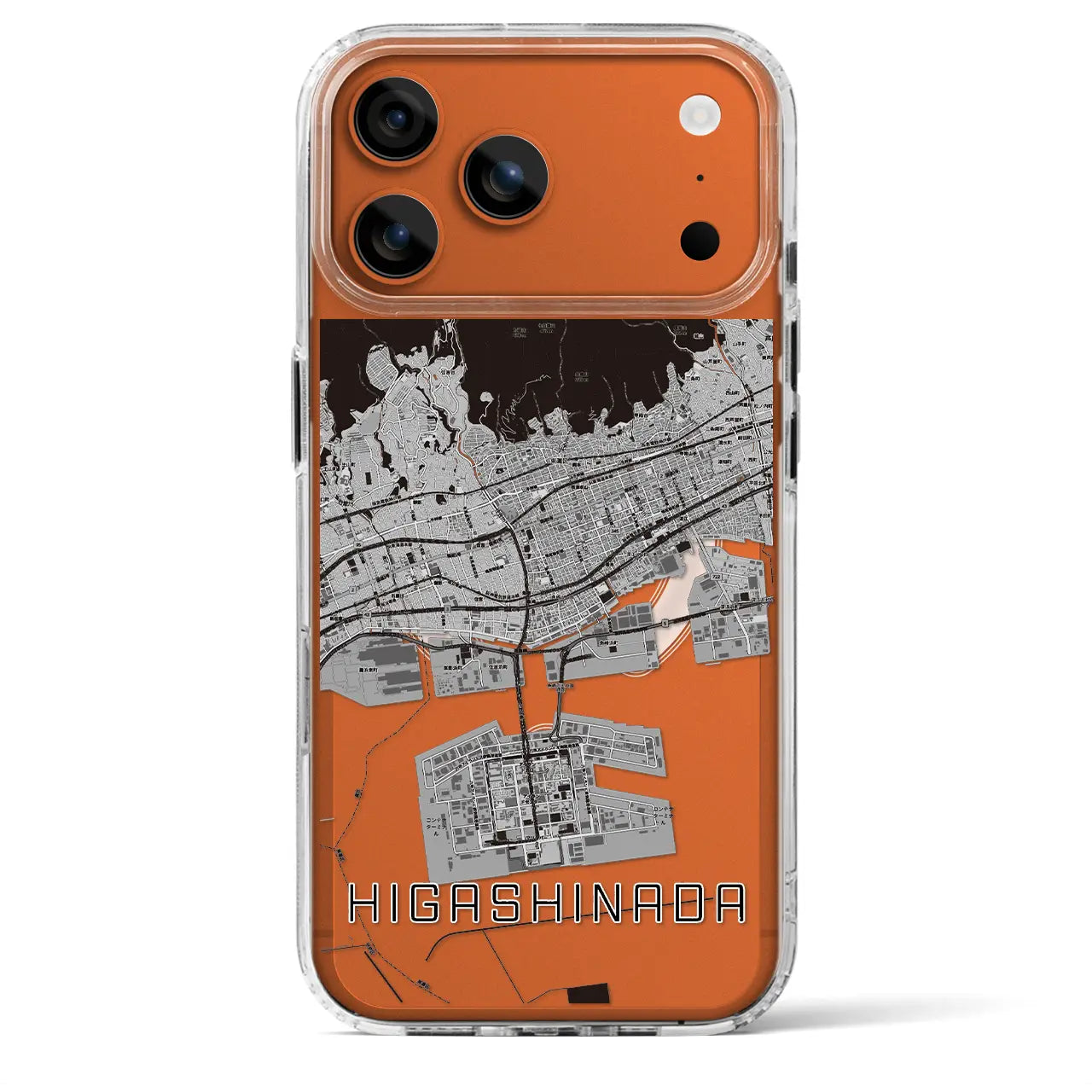 【東灘(兵庫県)】地図柄iPhoneケース(MagSafeタイプ)