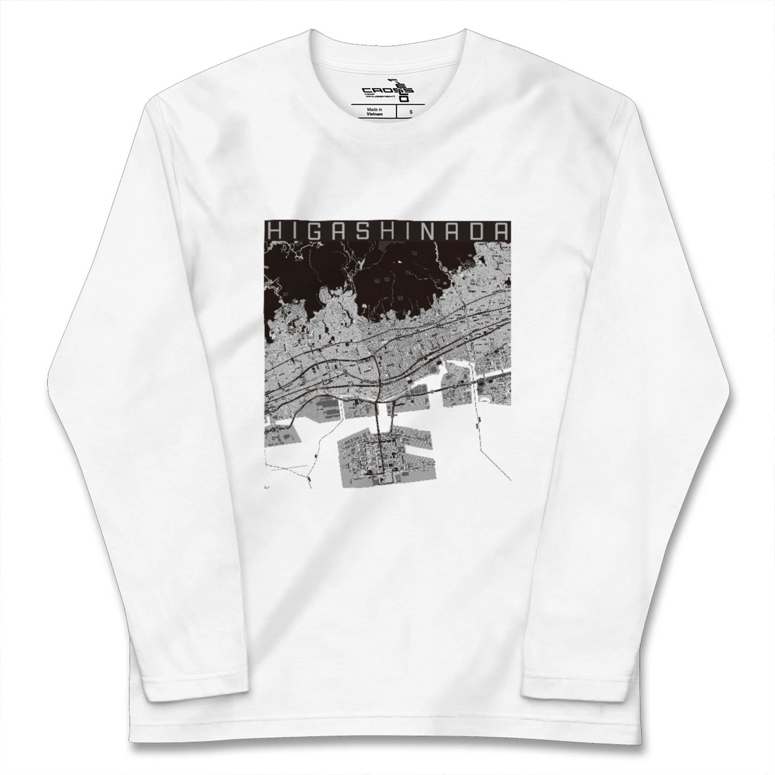 【東灘(兵庫県)】地図柄ロングスリーブTシャツ