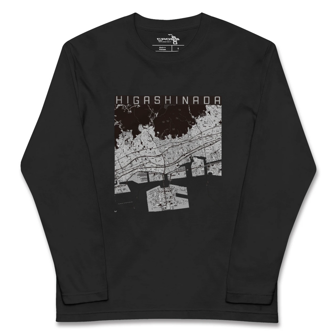 【東灘(兵庫県)】地図柄ロングスリーブTシャツ