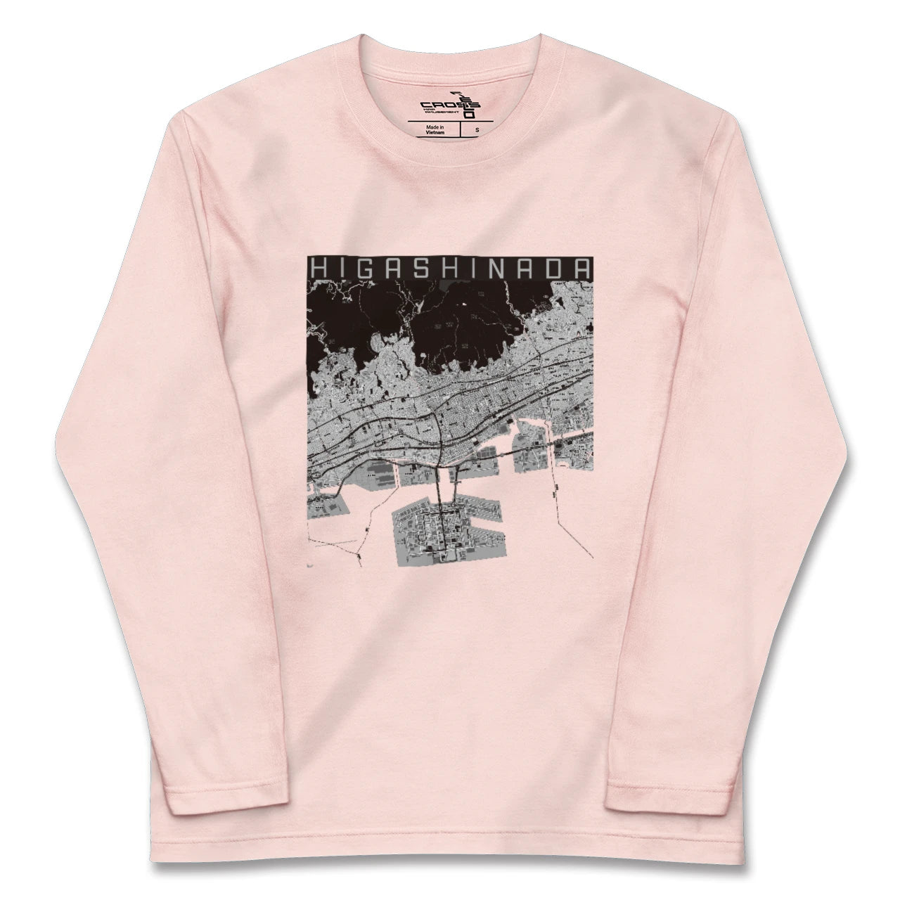 【東灘(兵庫県)】地図柄ロングスリーブTシャツ