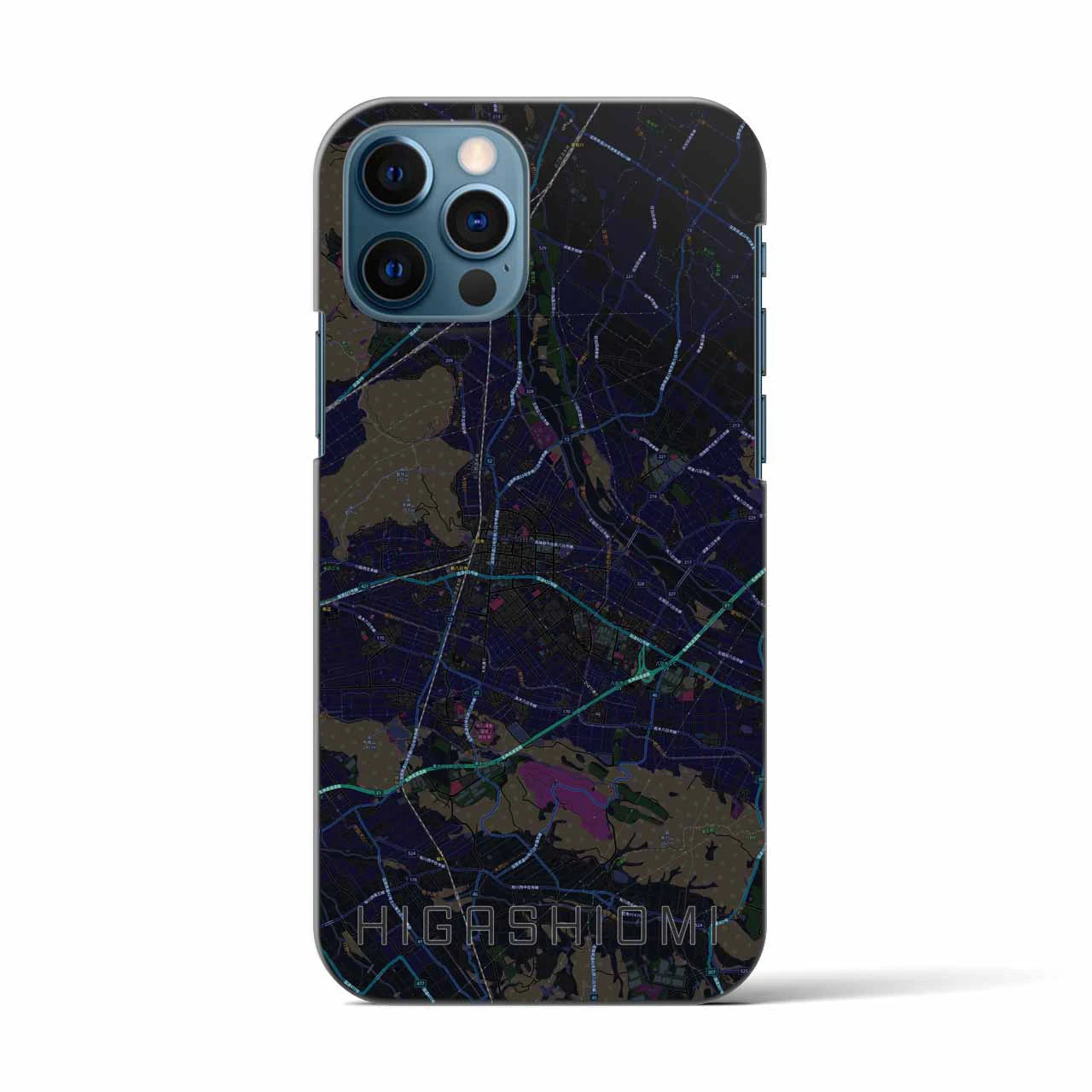 【東近江(滋賀県)】地図柄iPhoneケース(バックカバータイプ)