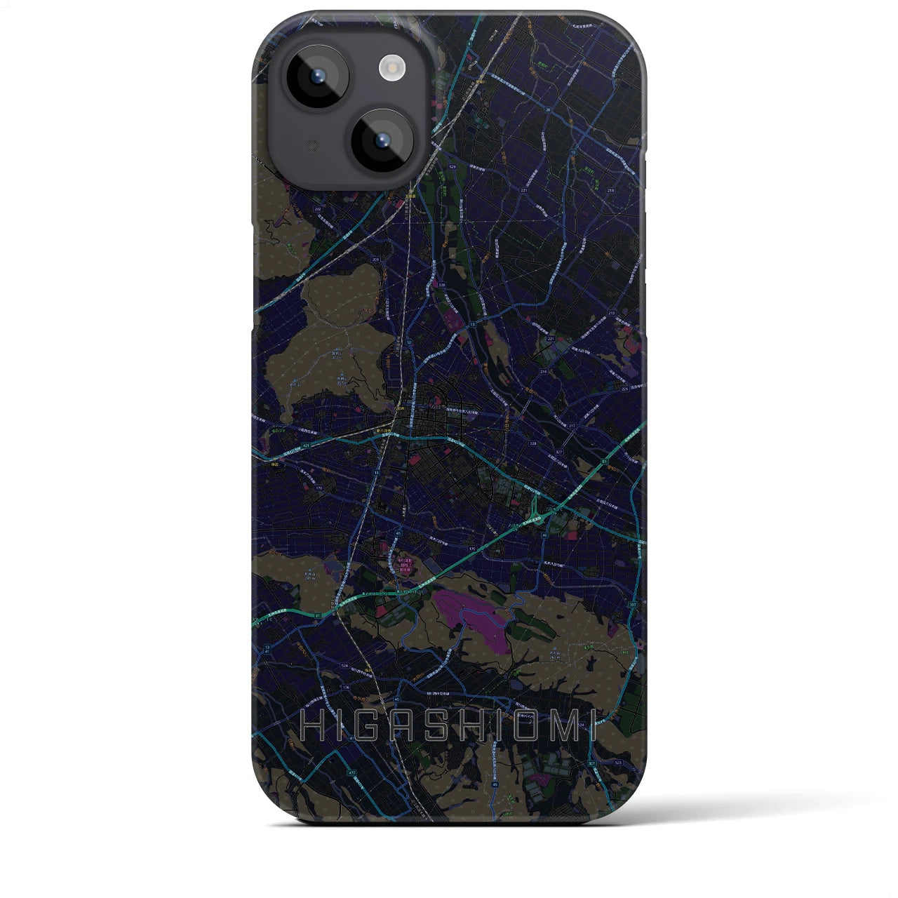 【東近江(滋賀県)】地図柄iPhoneケース(バックカバータイプ)